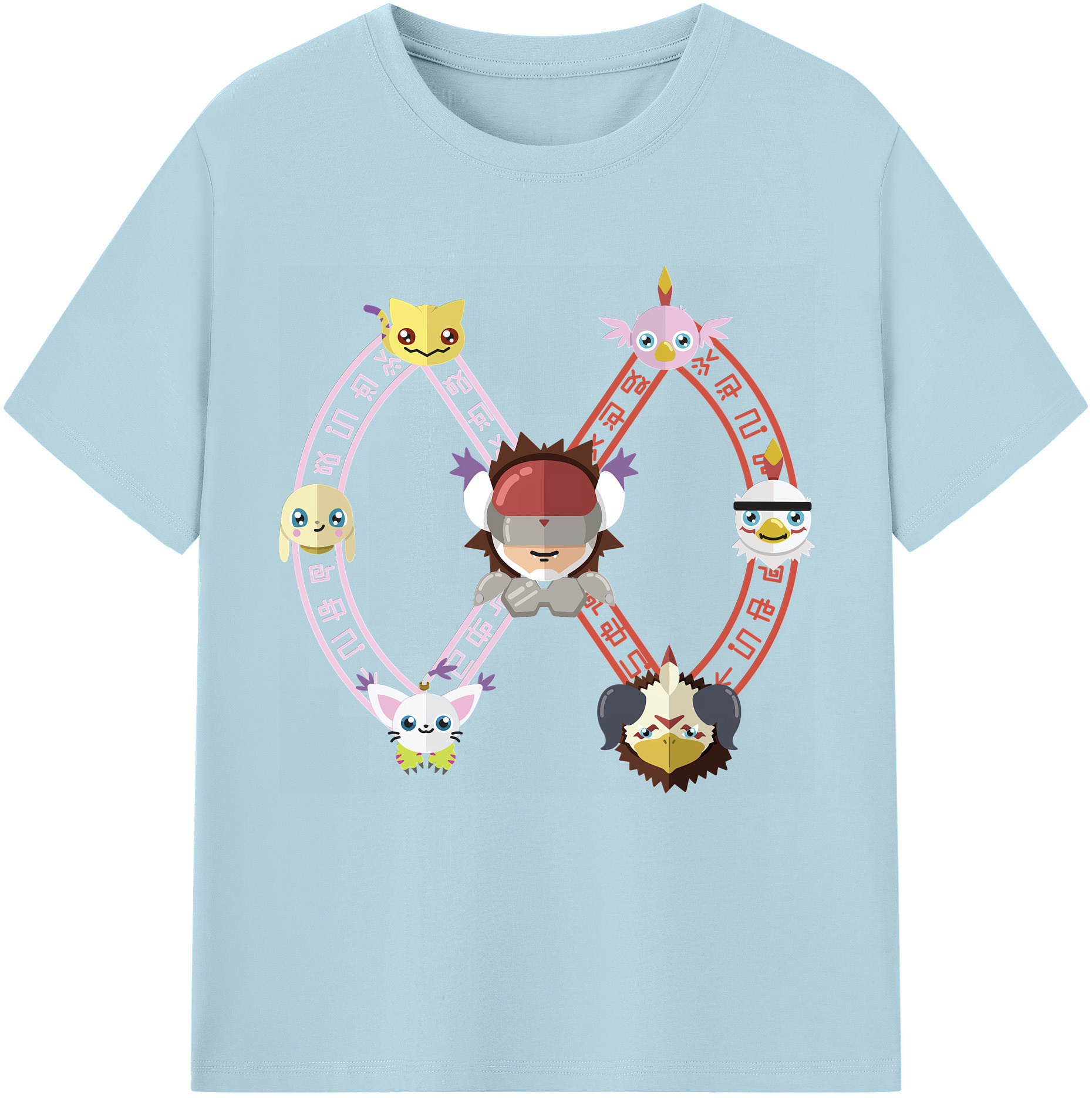 （画像用） Digimon デジタルモンスター/デジモン 綿100％半袖Tシャツ（フロントプリント）